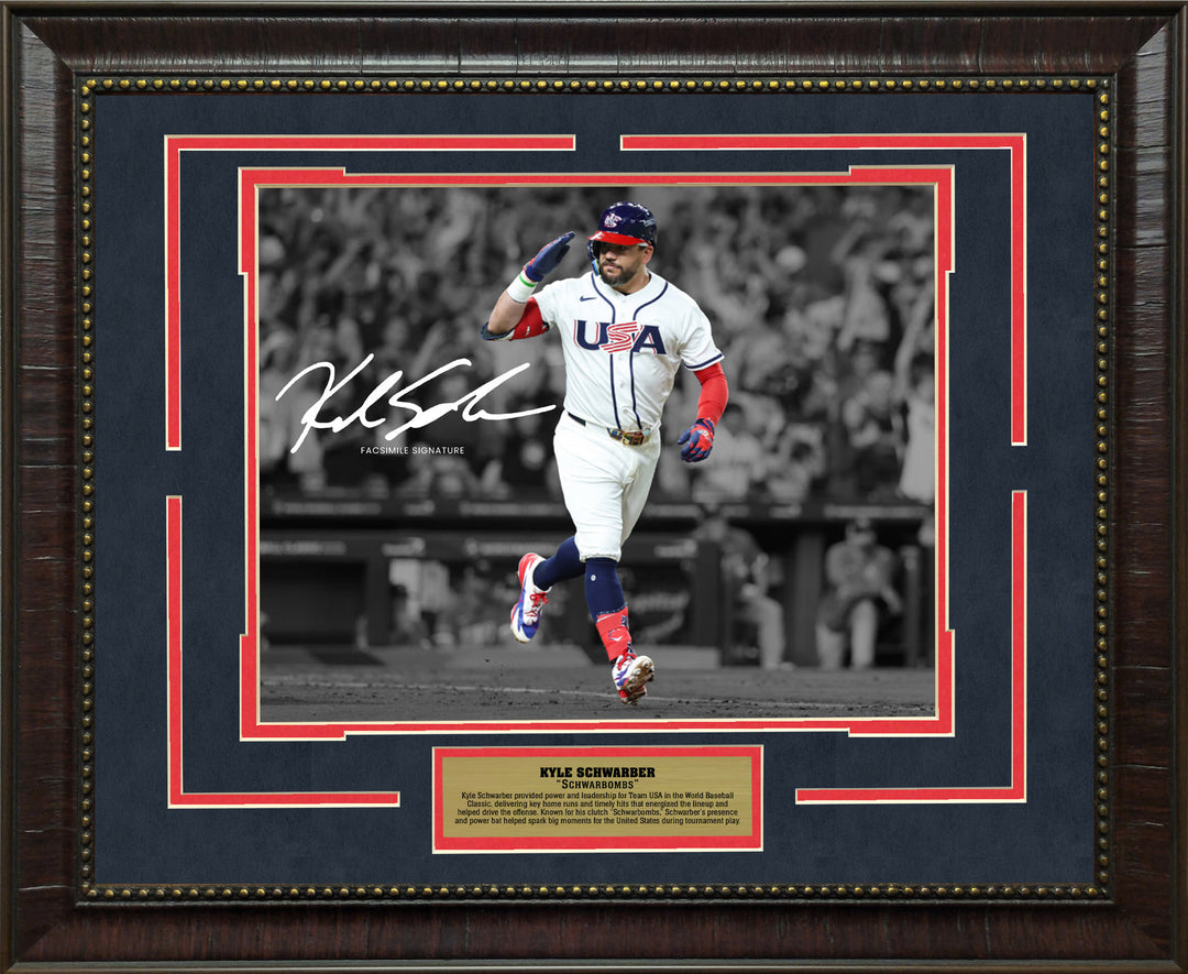 Kyle Schwarber - Team USA - 2026 World Baseball Classic - Spotlight with Facsimile Signature