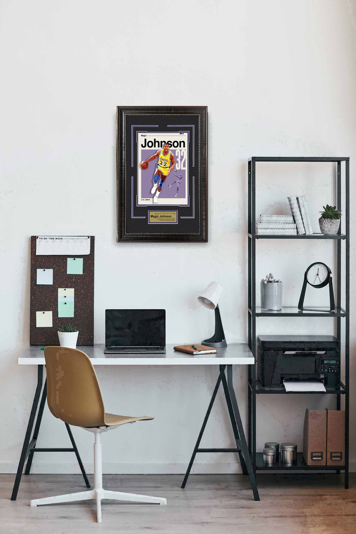 Magic Johnson - Los Angeles Lakers - Mid-Century Art