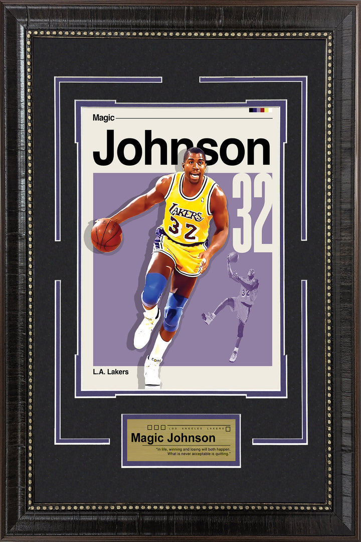 Magic Johnson - Los Angeles Lakers - Mid-Century Art
