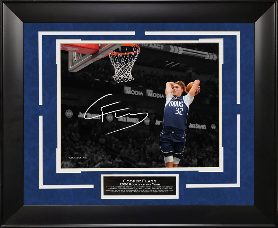 Cooper Flag - Dallas Mavericks - Spotlight with Facsimile Signature