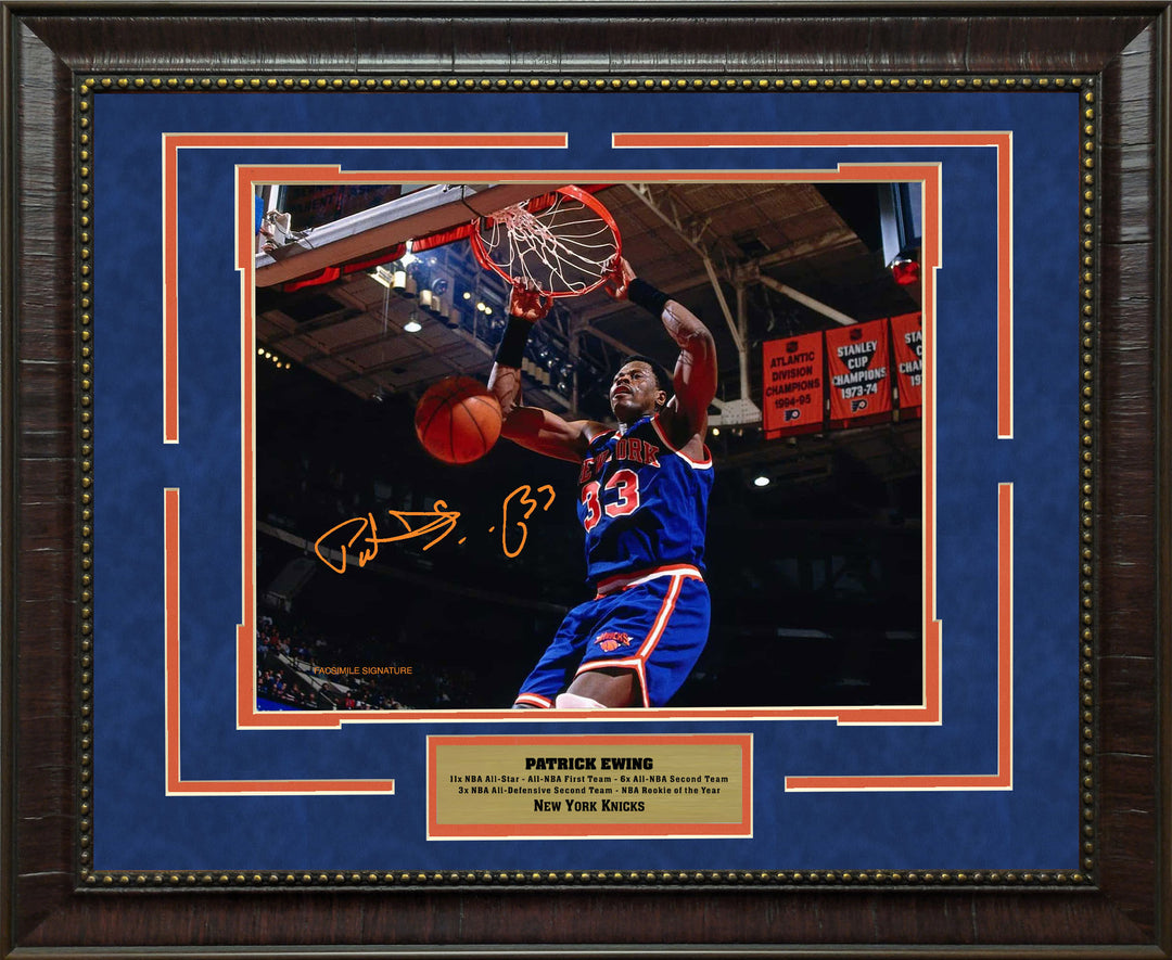 Patrick Ewing - New York  Knicks with Facsimile Signature