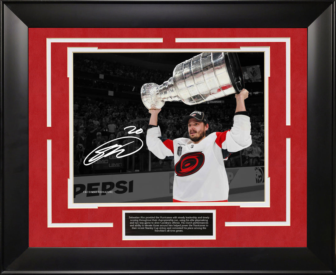Sebastian Aho - Carolina Hurricanes - Spotlight with Facsimile Signature