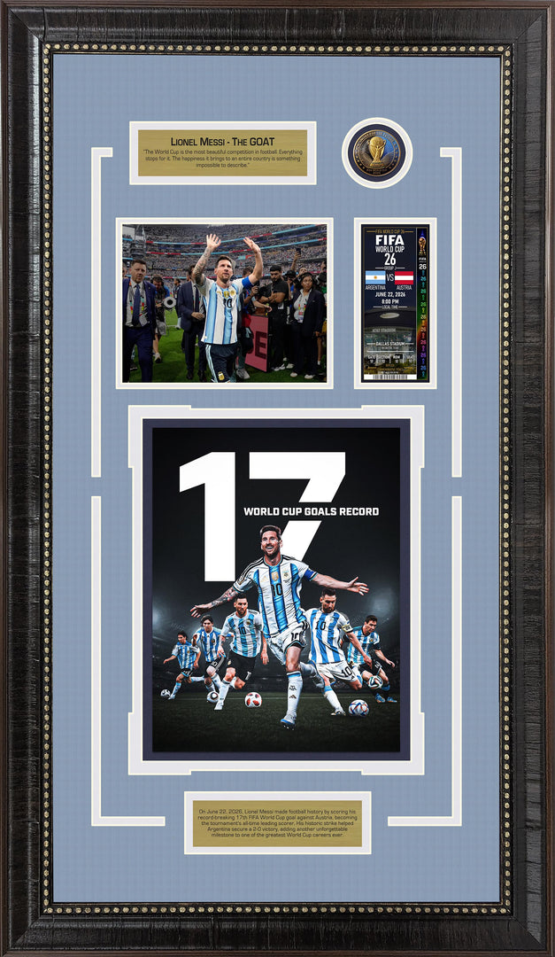 Lionel Messi - Argentina - 2026 World Cup Replica Ticket and Commemorative Coin