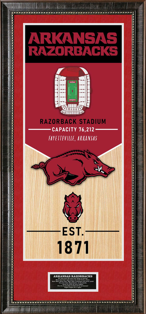 Arkansas Razorbacks Vertical Banner