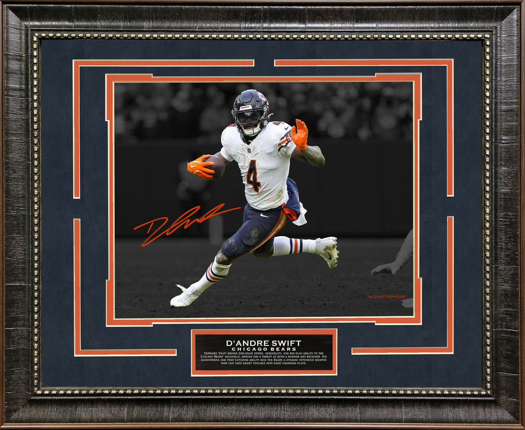 D'Andre Swift - Chicago Bears - Spotlight with Facsimile Signature