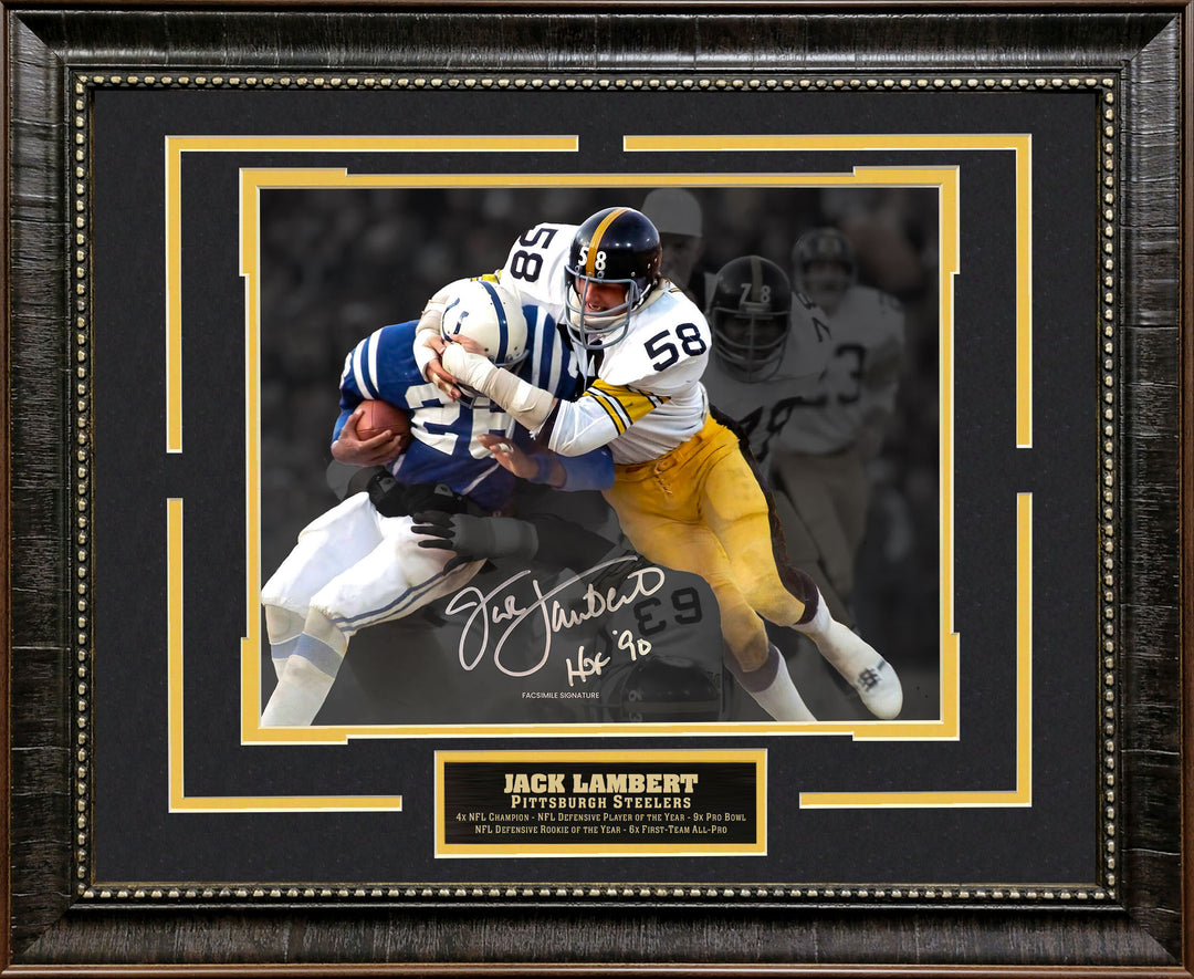 Jack Lambert - Pittsburgh Steelers - Spotlight with Facsimile Signature