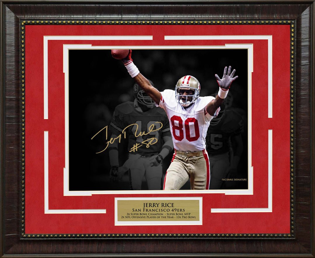 Jerry Rice - San Francisco 49ers - Spotlight with Facsimile Signature