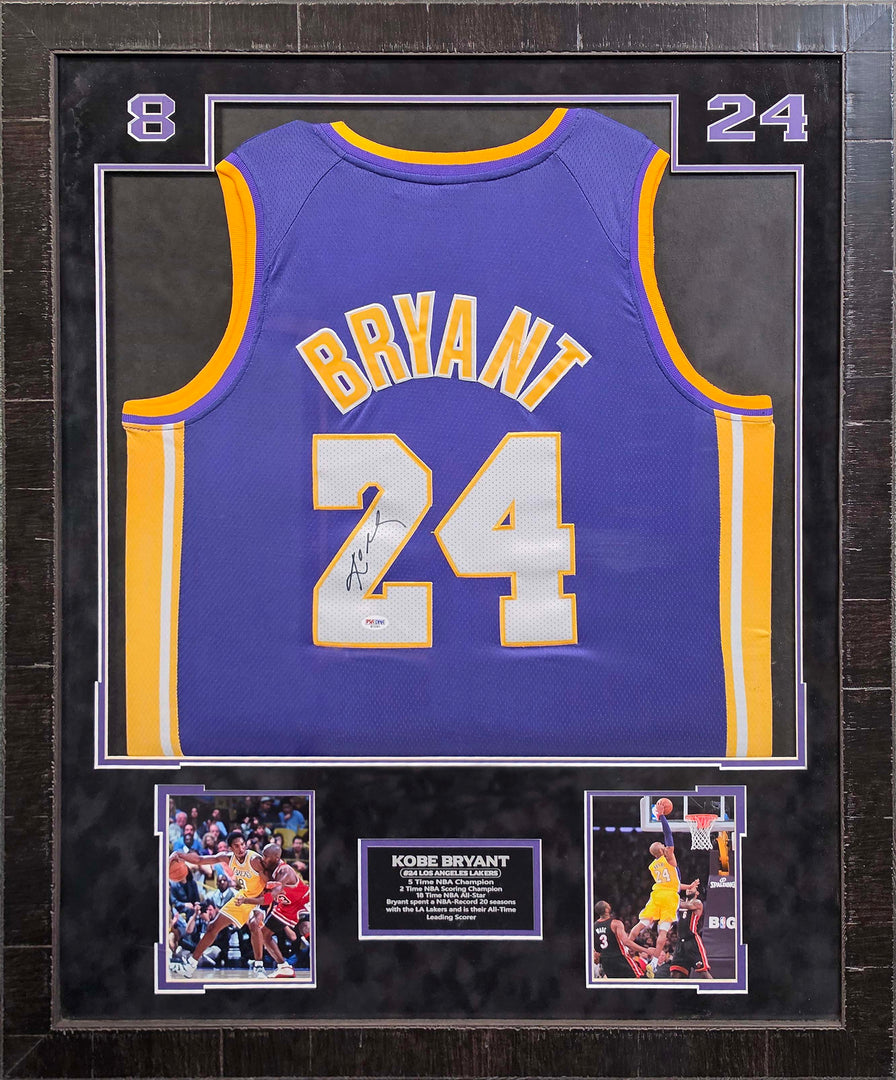 Kobe Bryant - Los Angeles Lakers - Autographed "24" Jersey - Framed