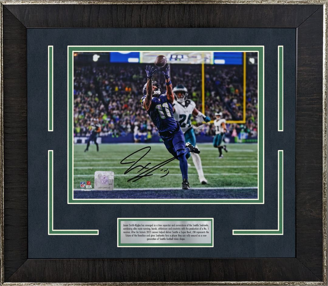Jaxon Smith-Njigba - Seattle Seahawks - Autographed Framed Photo