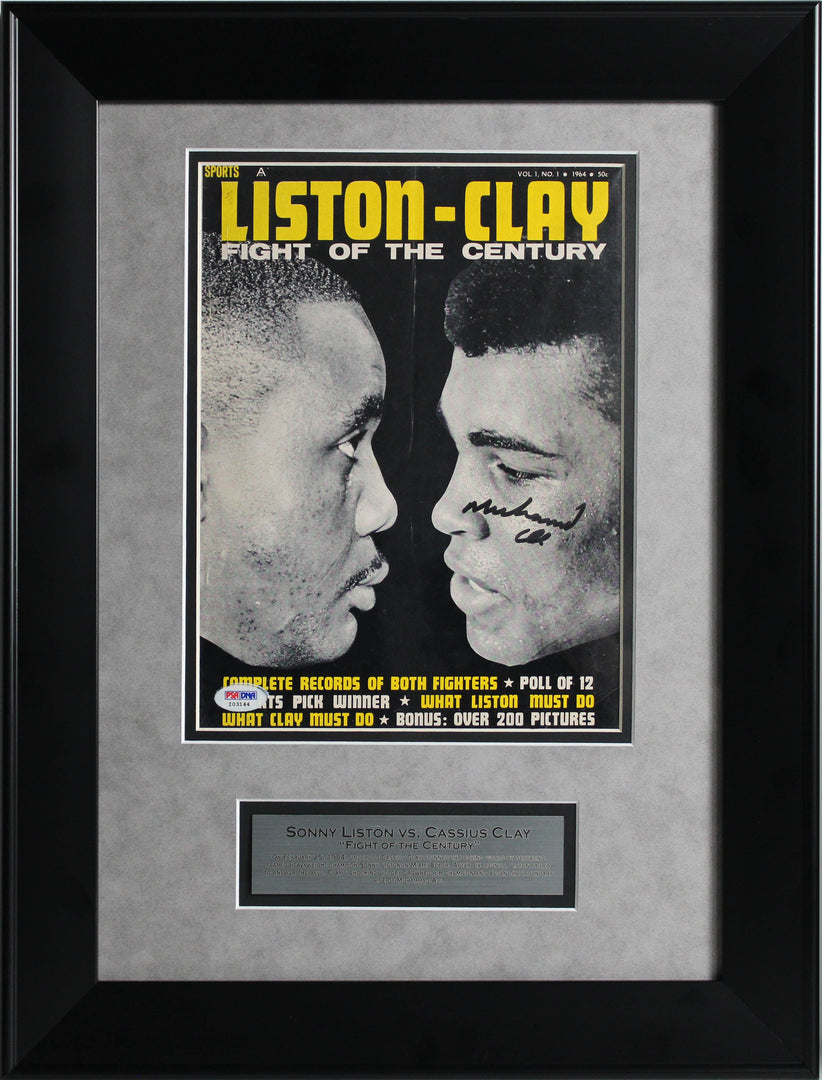 Muhammad Ali Mystery Box Featuring Autographed Framed Liston-Clay "Fight of the Century" Fight Program