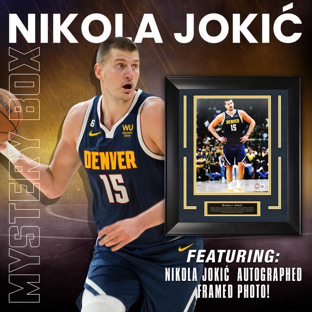 Nikola Jokić Mystery Box Featuring an Autographed Nikola Jokić Framed Photo