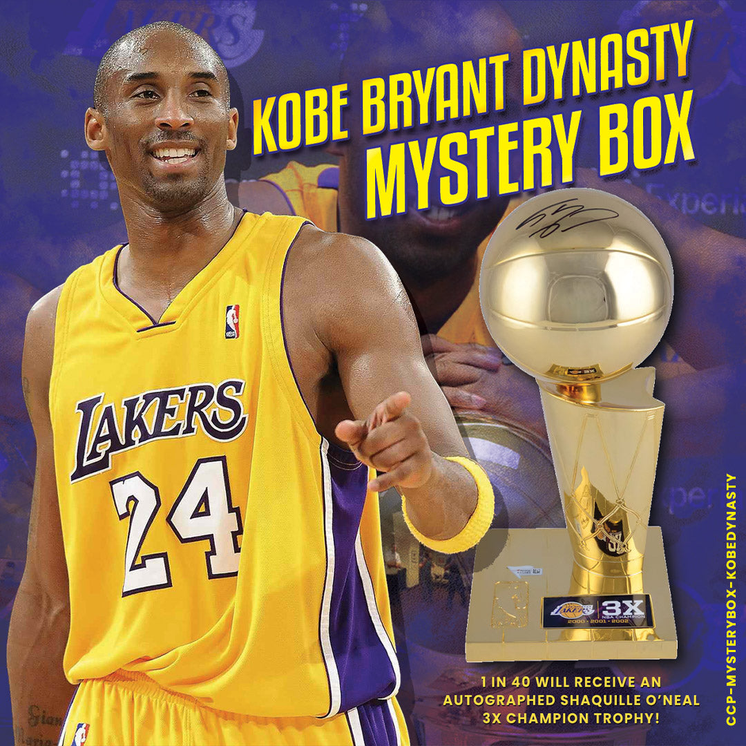 Kobe Bryant Dynasty Mystery Box Featuring an Autographed Shaquille O'Neal 3x Champion Trophy