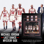 Load image into Gallery viewer, Michael Jordan Last Dance Mystery Box Featuring Autographed Framed Dennis Rodman Photo with Replica NBA Finals Tickets!