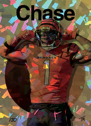 Ja'Marr Chase - Cincinnati  Bengals with LTD Gold Refractor Card