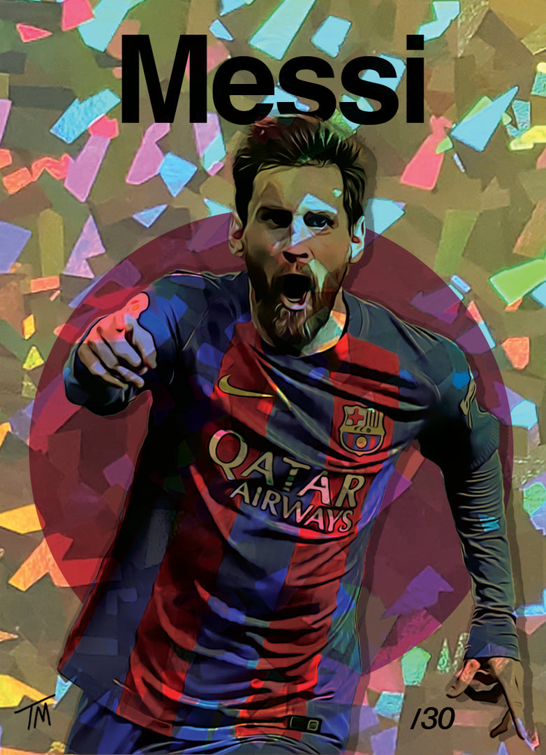 History of the World Cup with a Limited Gold Refractor Lionel Messi Card