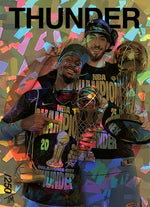 Load image into Gallery viewer, Oklahoma City Thunder 2025 NBA Champions with Limited Gold Refractor Card
