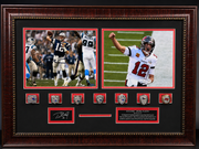 Tom Brady – Autograph with Seven Replica Championship Rings – Framed Shadowbox
