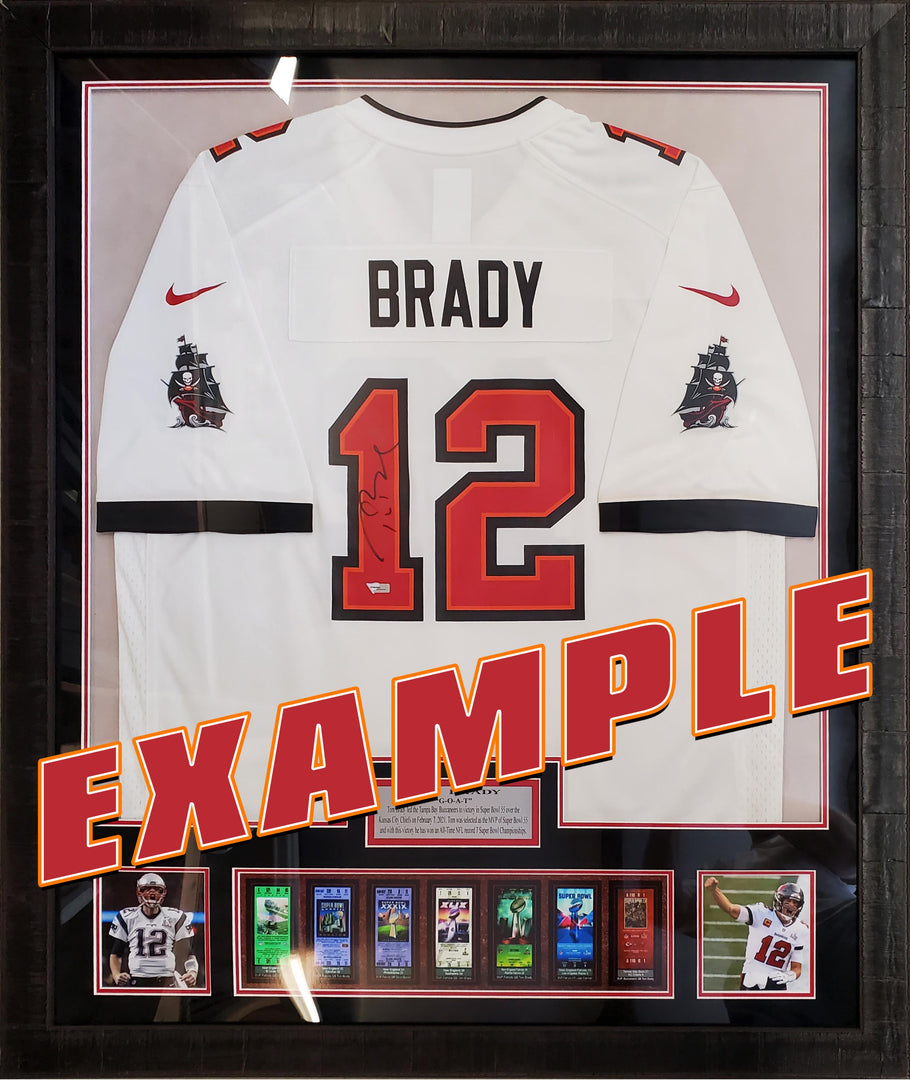 Tom Brady - Tampa Bay Buccaneers - Autographed Jersey - Framed