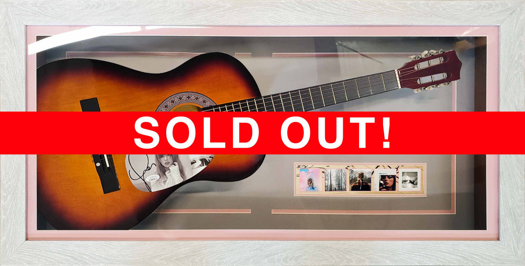 Taylor Swift – Autographed Guitar in Shadowbox - SOLD!