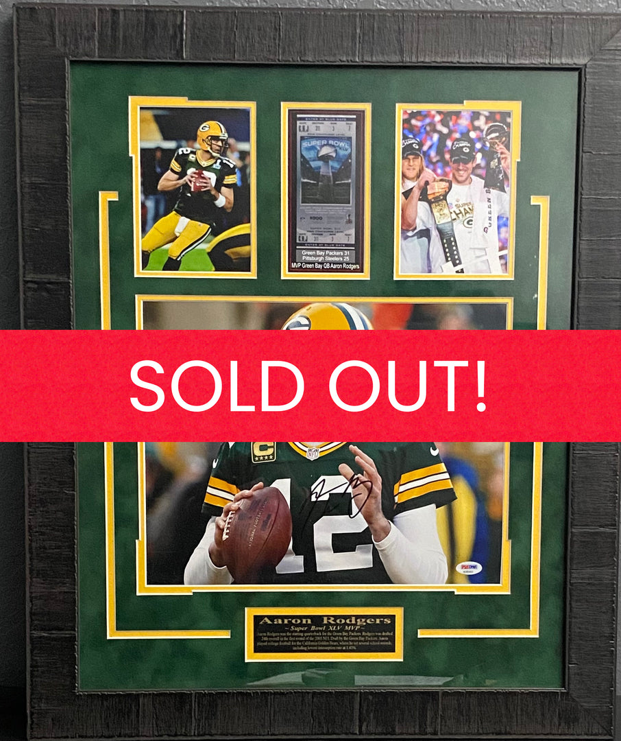 Aaron Rodgers - Green Bay Packers - Autographed Framed Photo