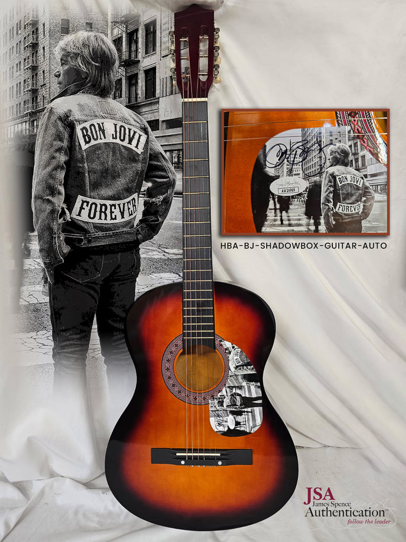 Bon Jovi - Autographed Guitar in Shadowbox