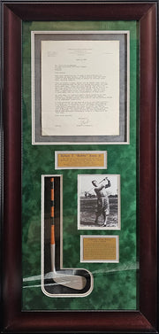 Bobby Jones Signed Letter in Shadowbox