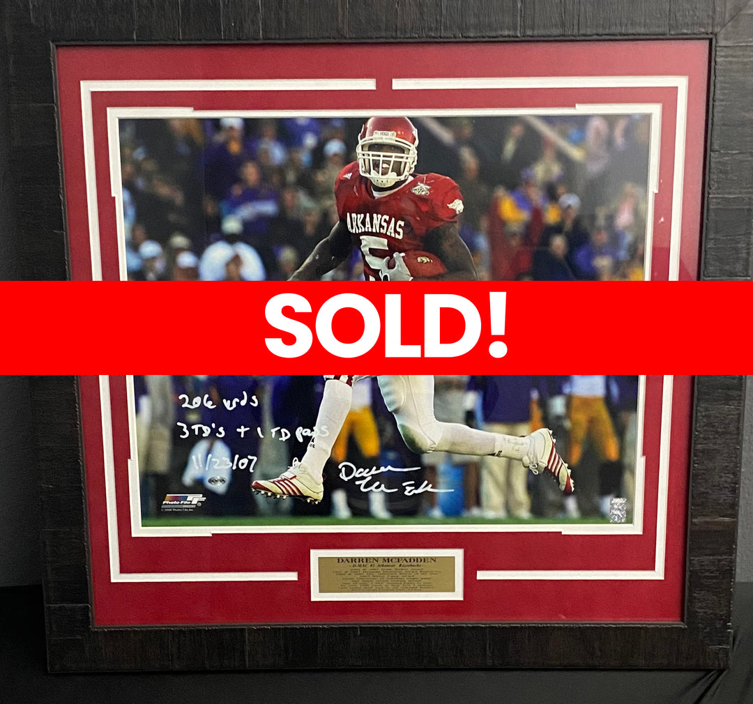 Darren McFadden - Arkansas Razorbacks - Autographed Framed Photo - SOLD!