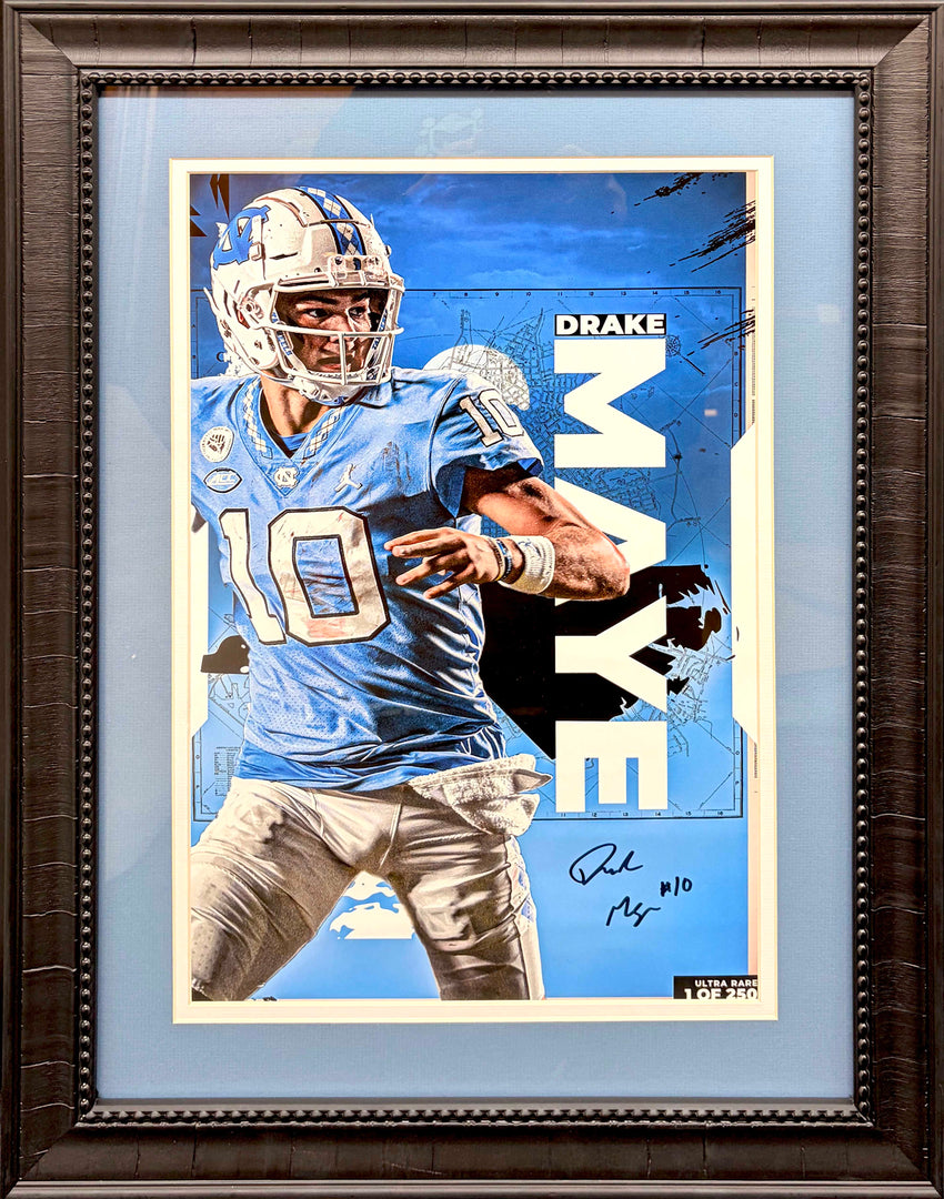 Drake Maye – University of North Carolina Tar Heels – Framed Photo