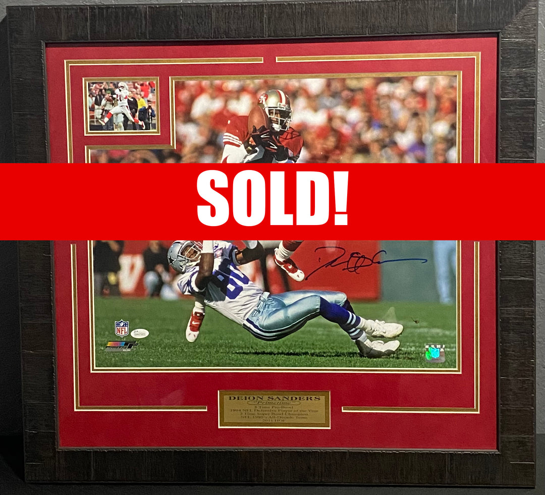 Deion Sanders - San Francisco 49ers - Autographed Frame Photo - SOLD!