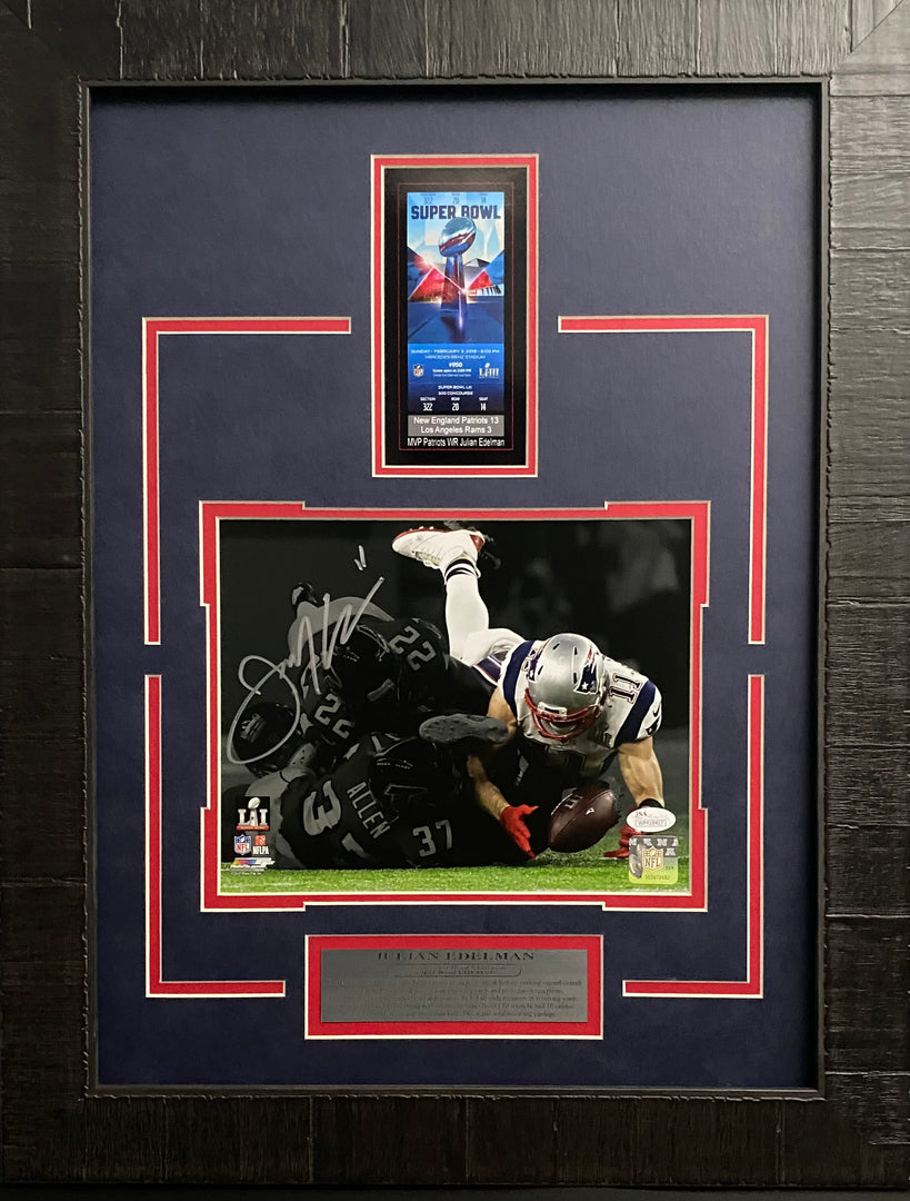 Julian Edelman - New England Patriots - Autographed Framed Photo