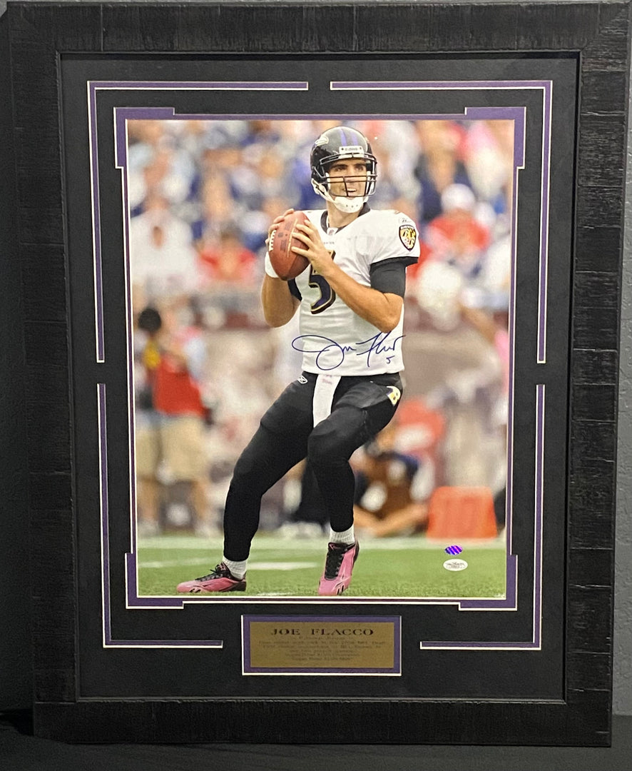 Joe Flacco - Baltimore Ravens - Autographed Framed Photo