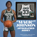 Load image into Gallery viewer, Magic Johnson – Michigan State Spartans – Autographed Framed Jersey
