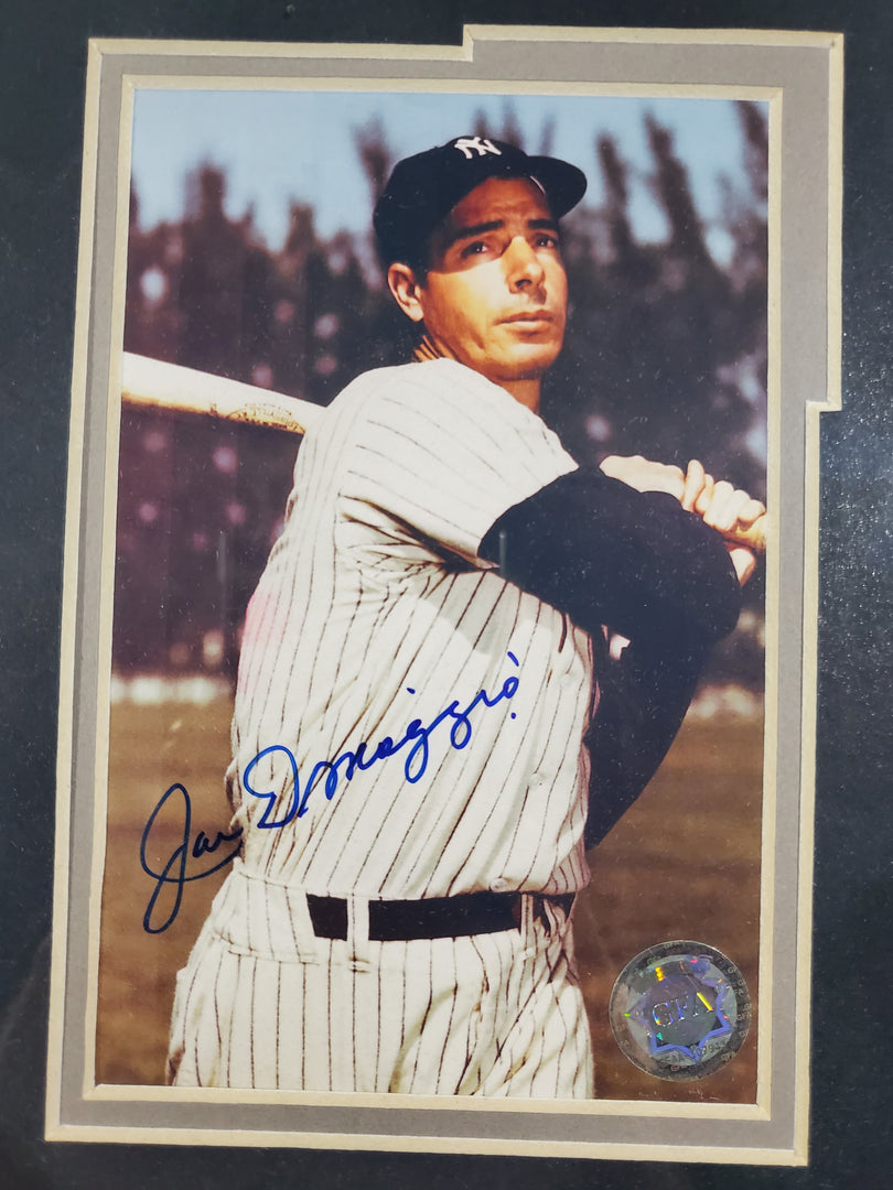 Mickey Mantle &amp; Joe DiMaggio - New York Yankees - Autographed Framed Photo with Yankee Stadium Replica Blueprint