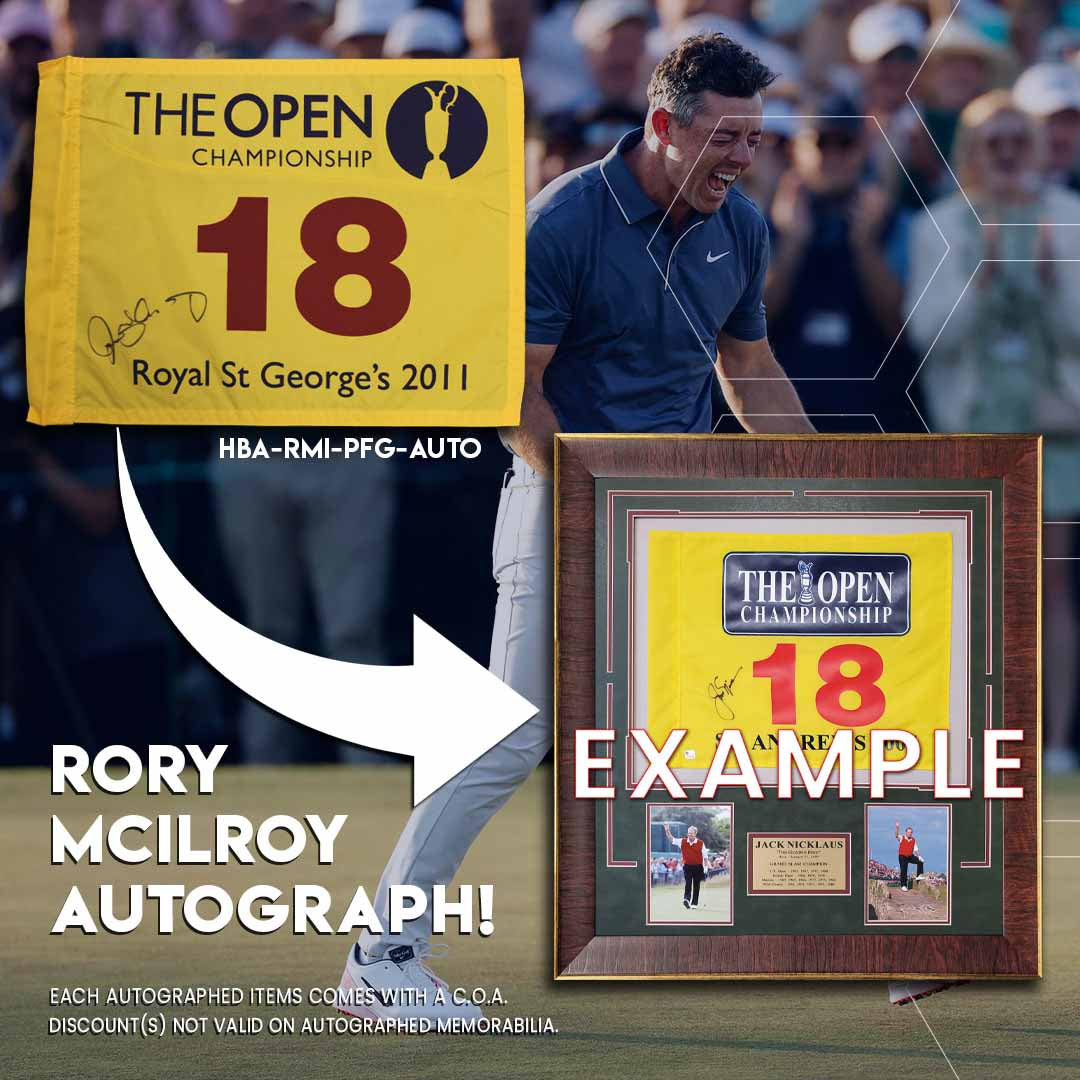 Rory McIlroy – Autographed British Open Pin Flag