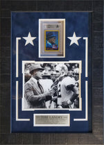 Load image into Gallery viewer, Tom Landry - Dallas Cowboys - Autographed Card Framed Photo
