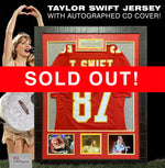 Load image into Gallery viewer, Taylor Swift – Kansas City Chiefs Framed Jersey with Autographed CD Cover