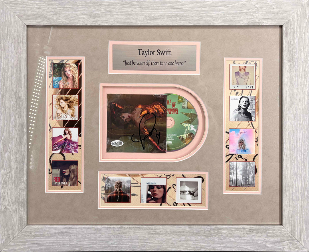 Taylor Swift - The Life of a Showgirl - Album Collage with Autographed CD Cover