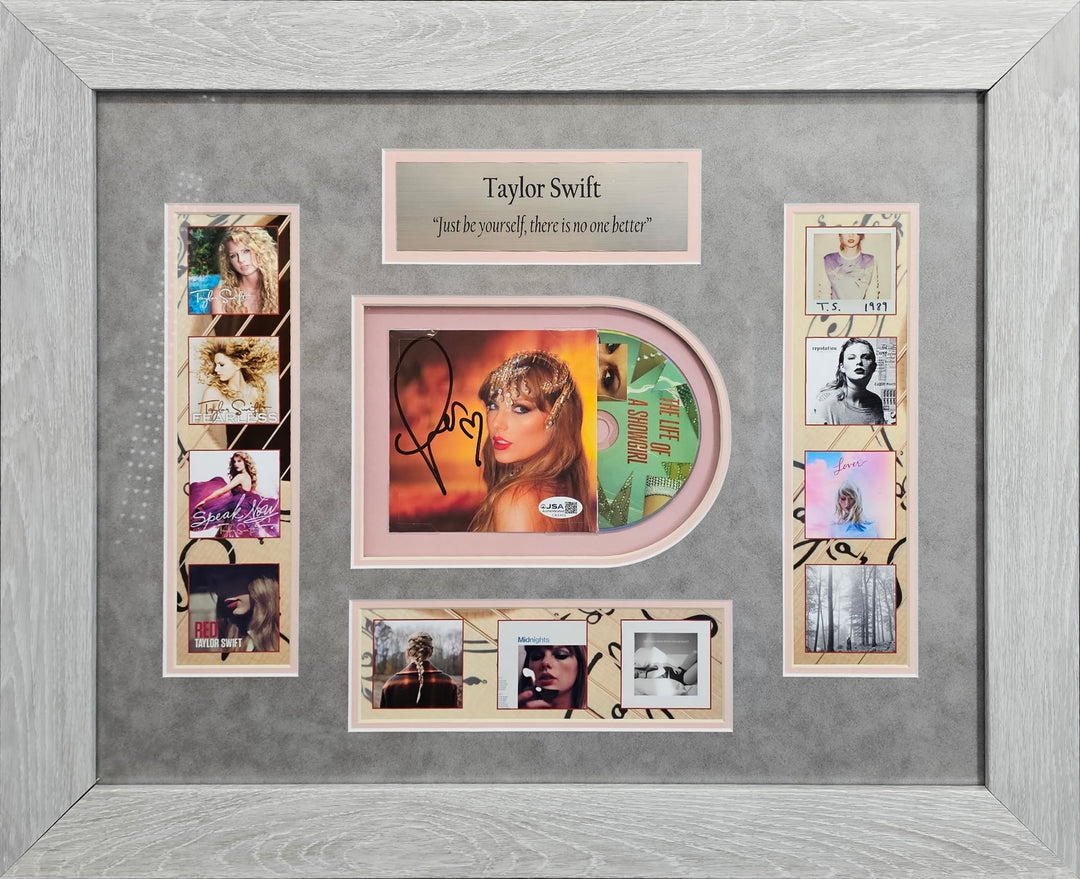Taylor Swift Autograph on The Life of a Showgirl Album Collage