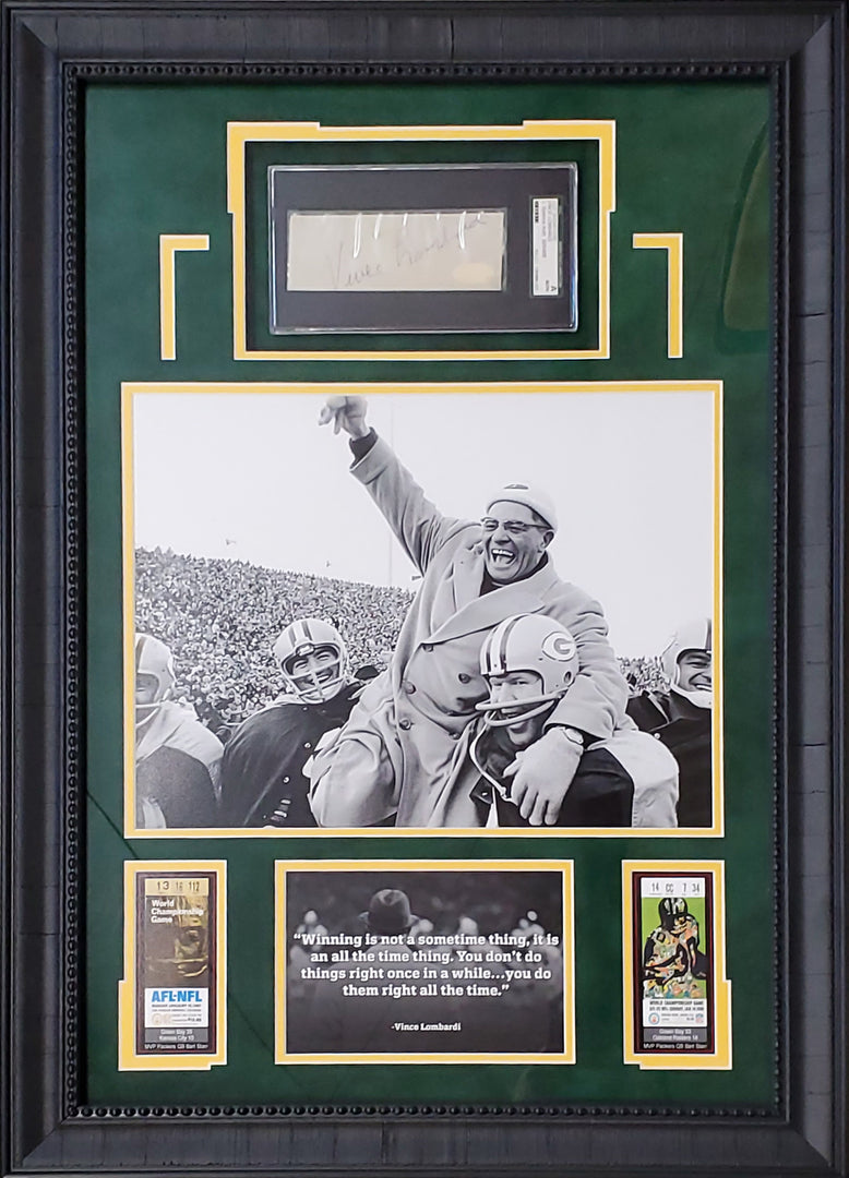 Vince Lombardi - Green Bay Packers - Autographed Framed Photo