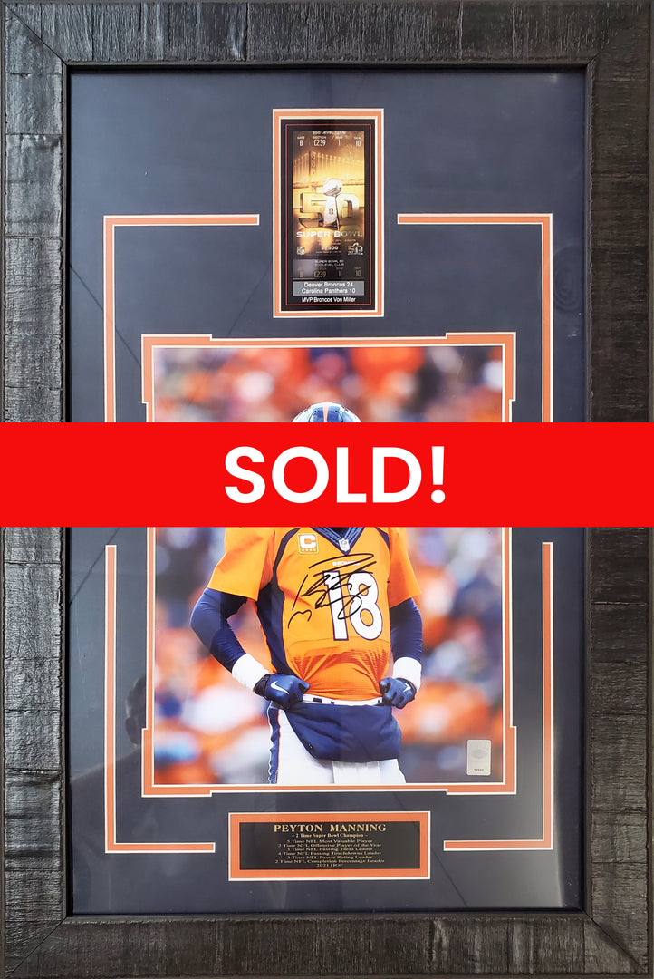 Peyton Manning Autographed Denver Broncos Photo - SOLD!