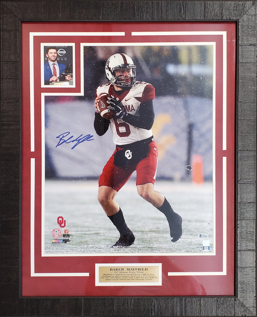 Baker Mayfield - Oklahoma Sooners - Autographed Framed Photo