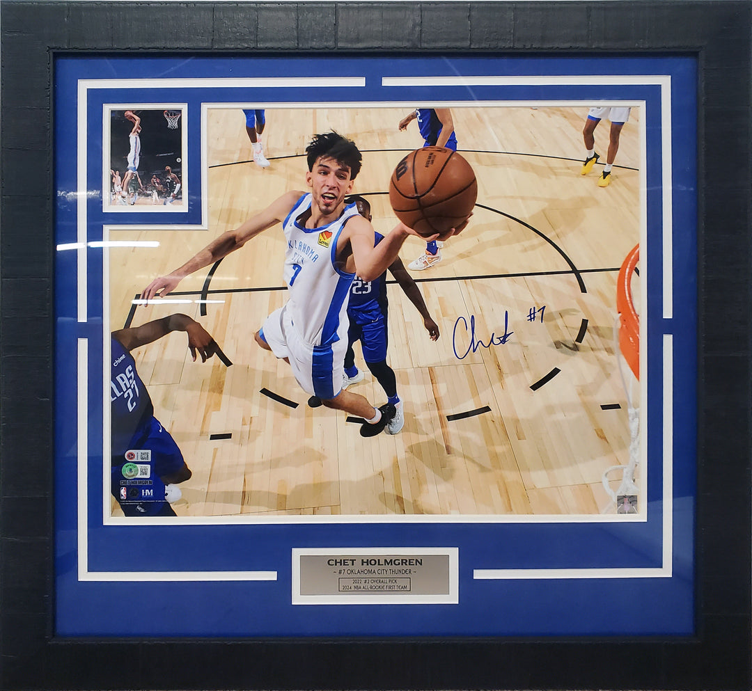 Chet Holmgren - Oklahoma City Thunder - Autographed Frame Photo