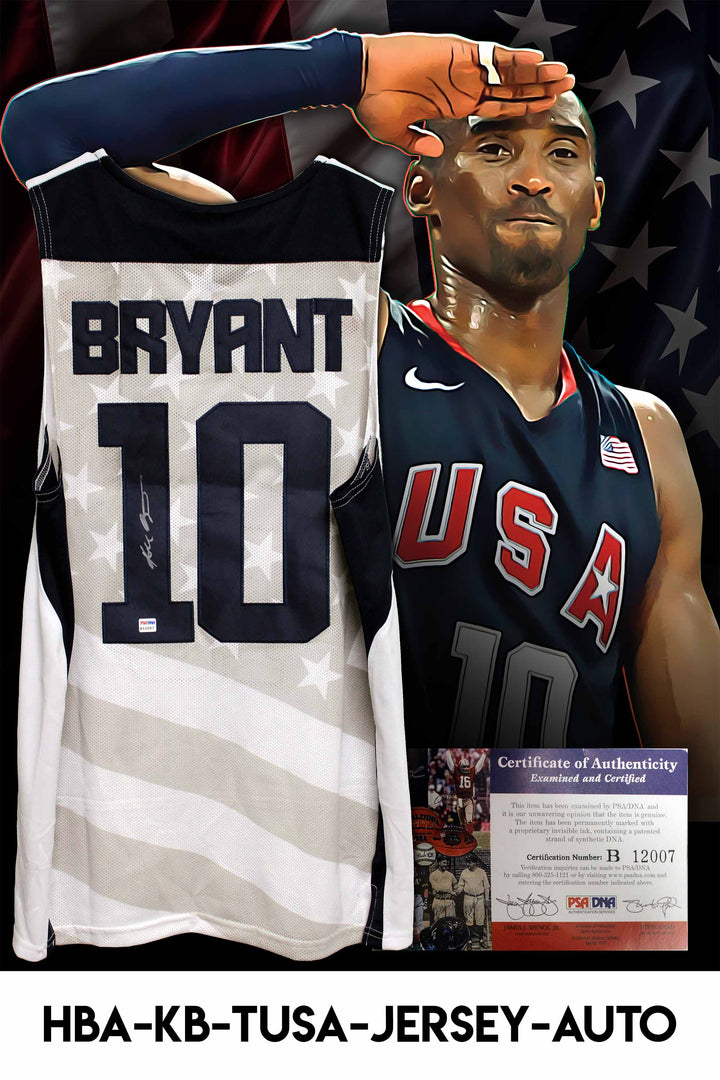 Kobe Bryant - Team USA Autographed Framed Jersey - SOLD!