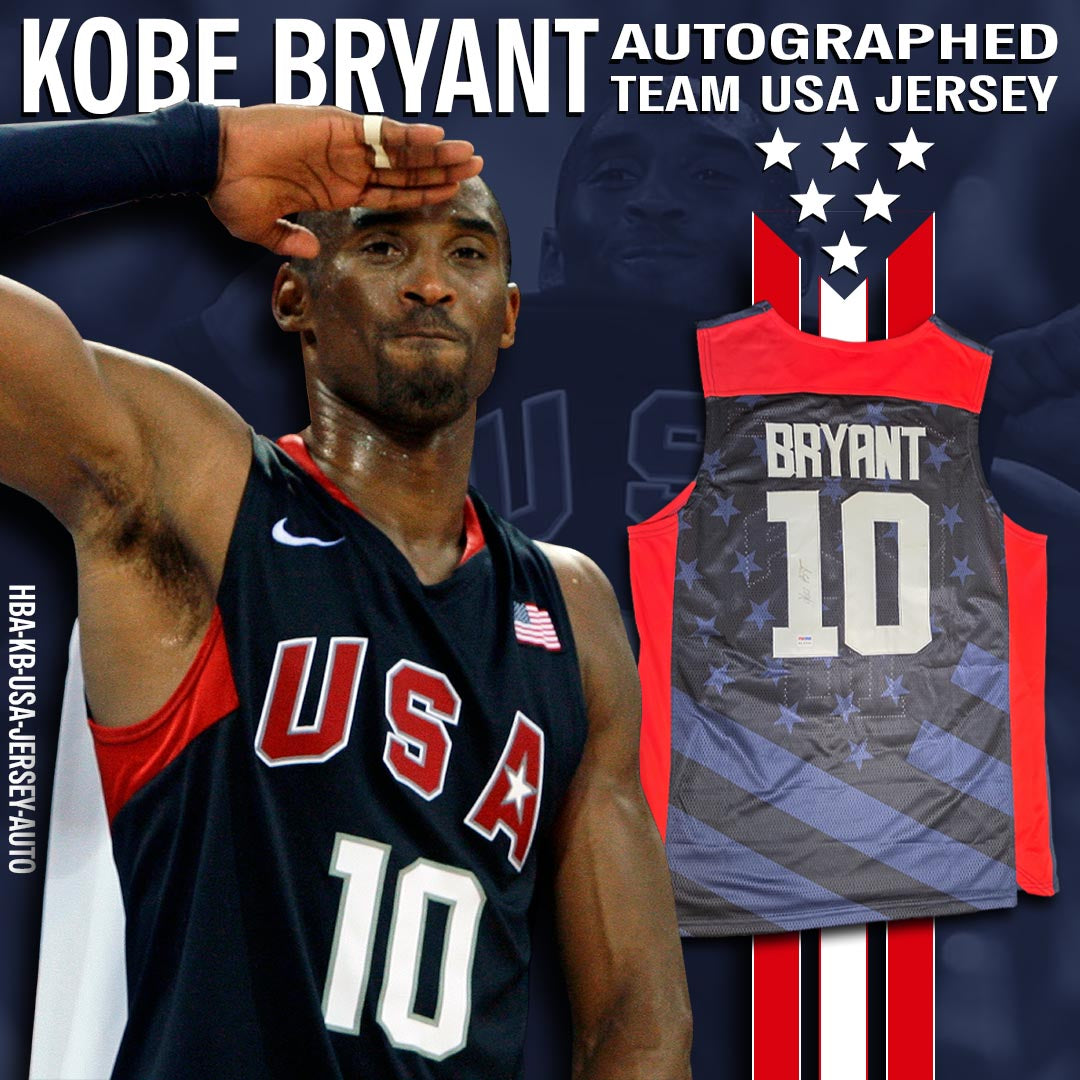 Kobe Bryant - Team USA - Autographed Jersey - Framed