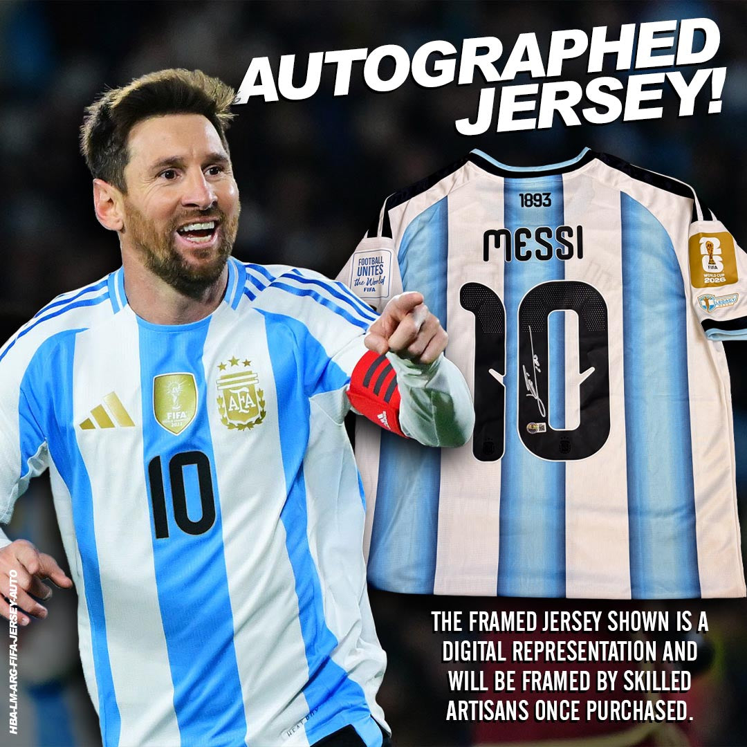 Lionel Messi - Argentina Number 10 Autographed Framed Jersey