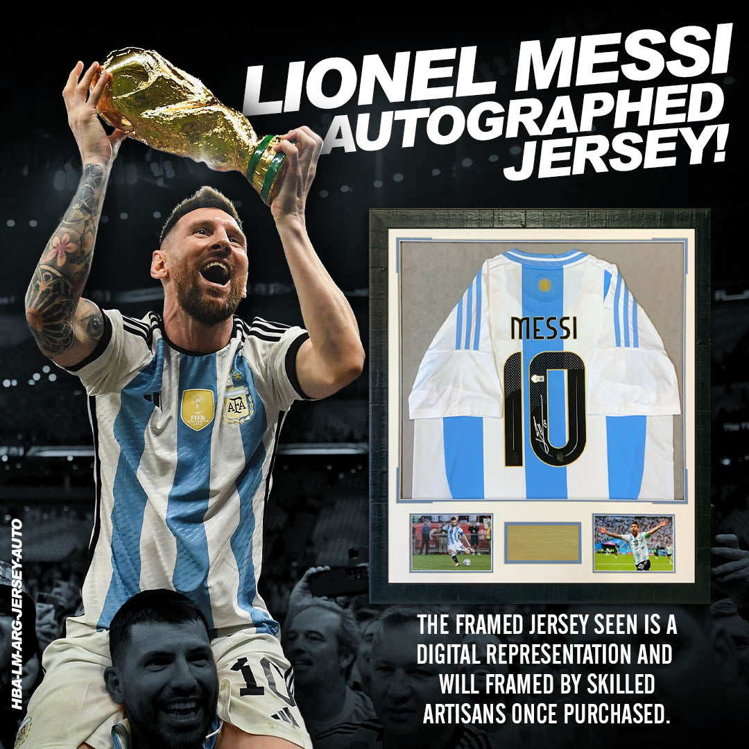 Lionel Messi - Argentina Number 10 Autographed Framed Jersey