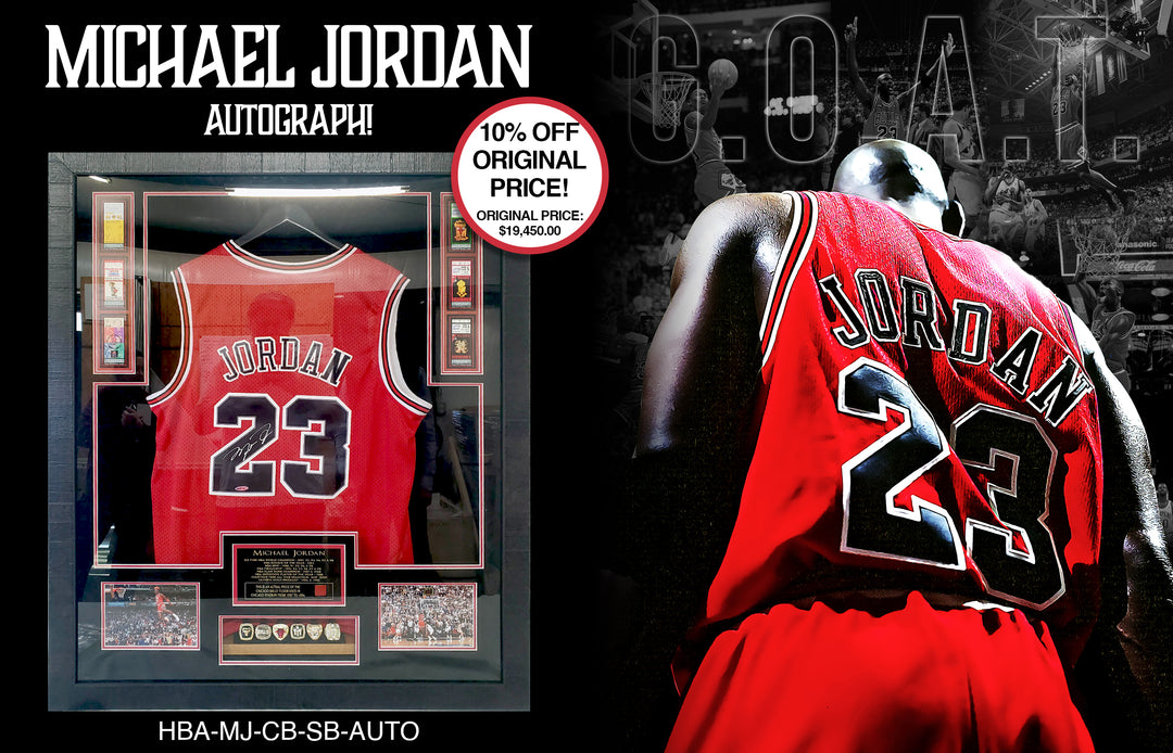Michael Jordan - Chicago Bulls - Autographed Jersey in Hinged Shadowbox