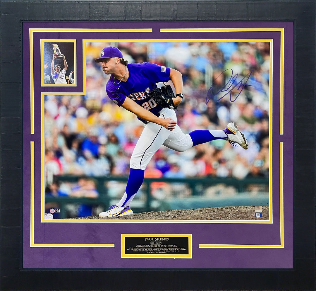 Paul Skenes - LSU Tigers -Autographed Frame Photo