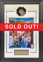 Load image into Gallery viewer, The Sandlot – Cast Autographed Photo Shadowbox with Rustic Facsimile Babe Ruth Baseball
