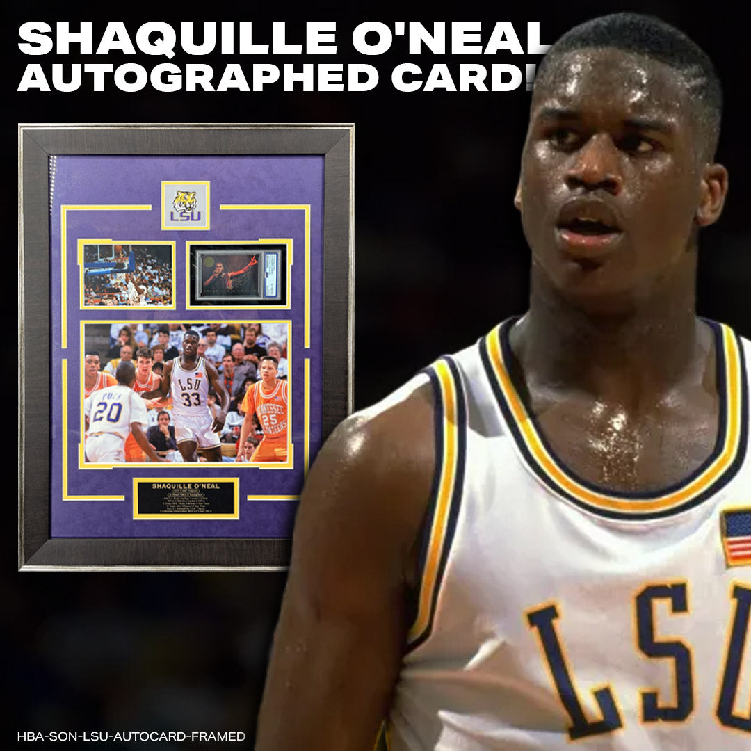Shaquille O'Neal – LSU Tigers – Autographed Framed Card